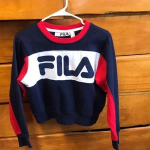 🆕 RW&B FILA Cropped Crewneck Sweatshirt